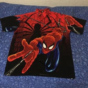 Marvel Spider-Man Short Sleeve Button Down Shirt